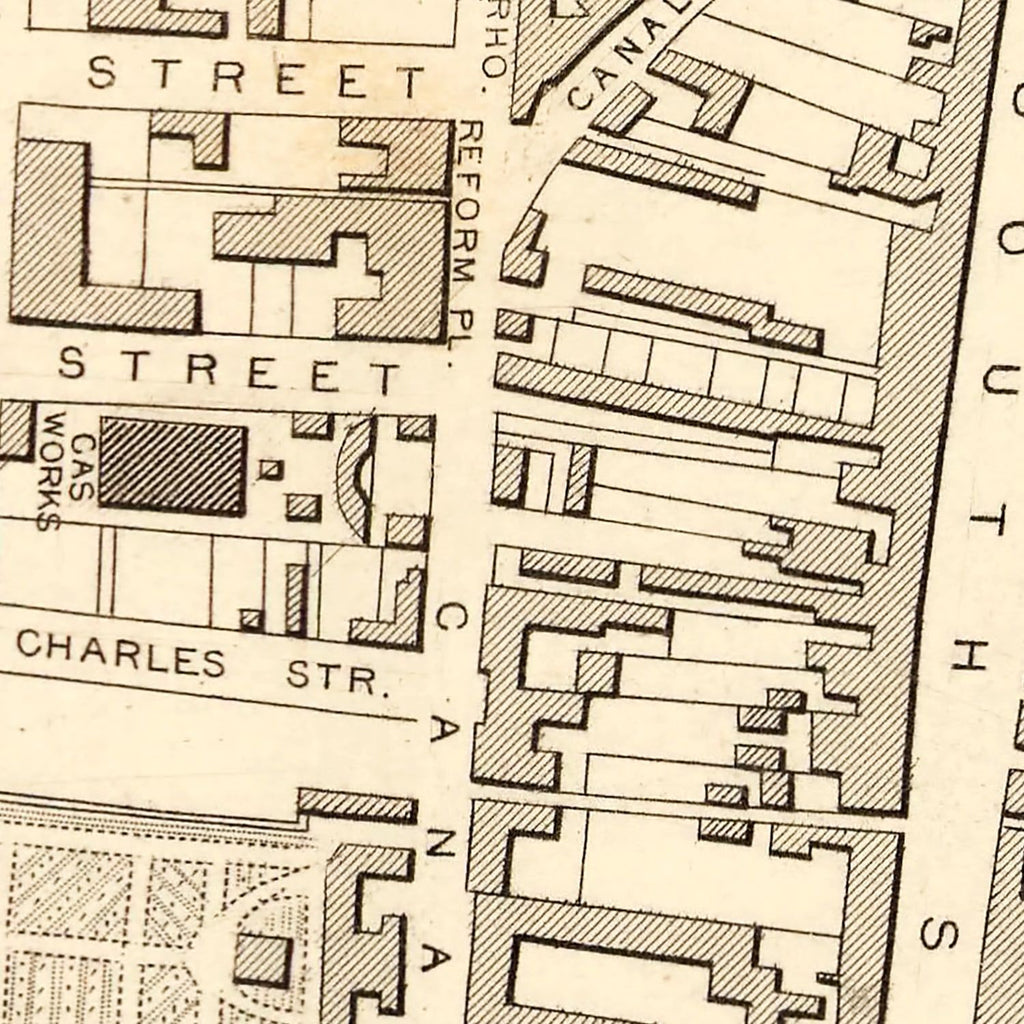 Vintage Map of Perth, Scotland 1851
