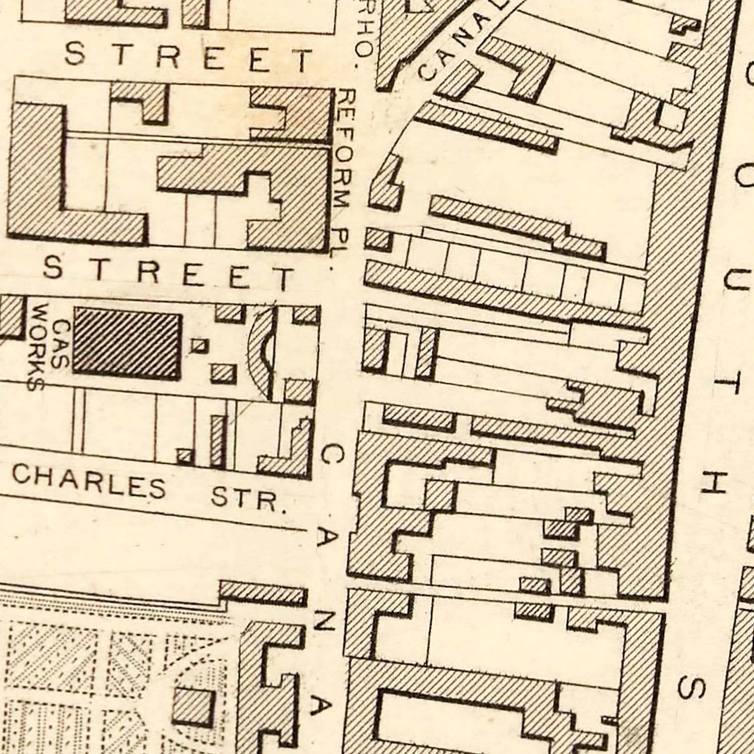 Vintage Map of Perth, Scotland 1851