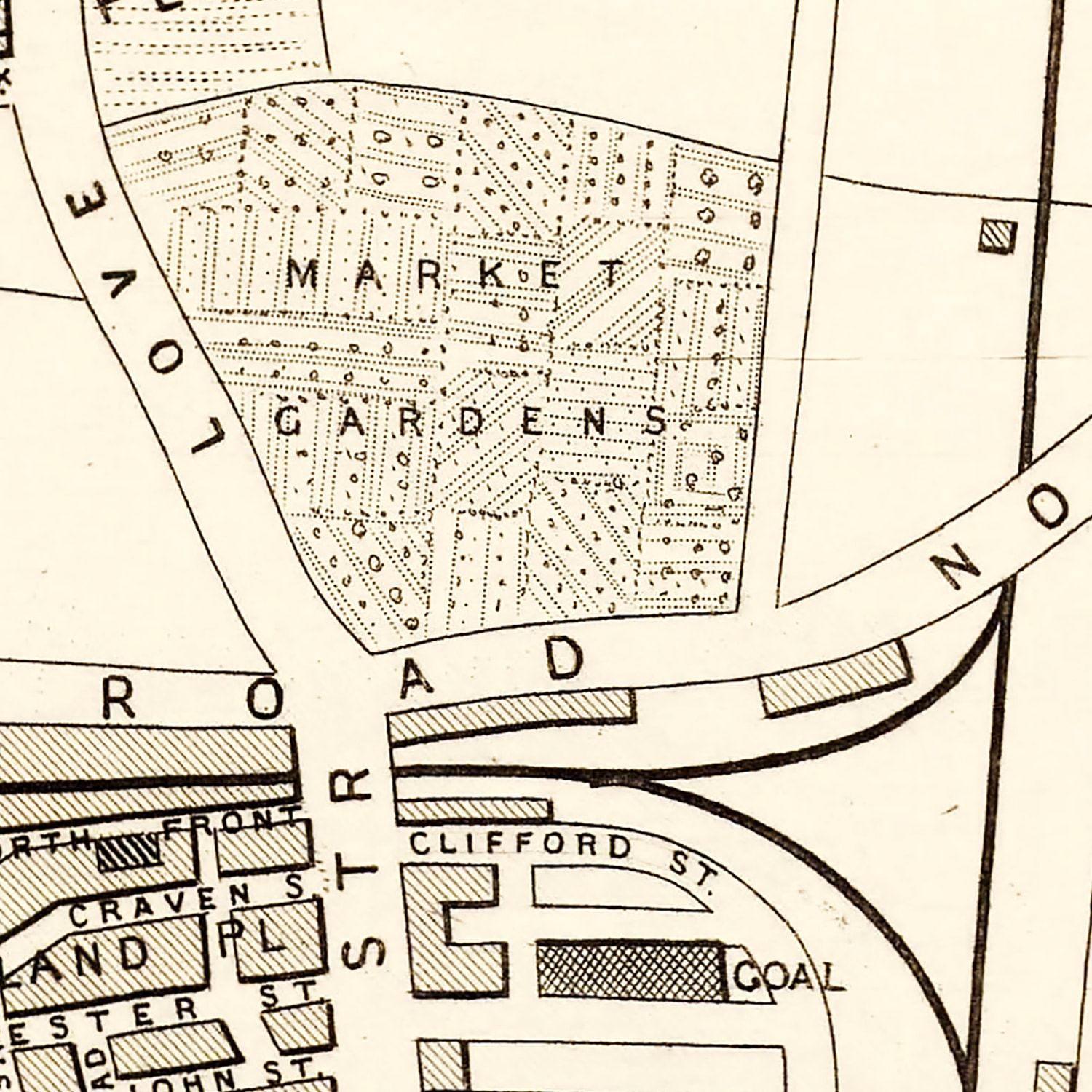Vintage Map of Southampton, United Kingdom 1851