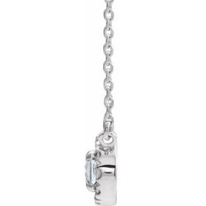Platinum 6.65x4.75 mm Oval 5/8 CTW Natural Diamond 18" Necklace