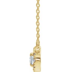 14K Yellow Gold 6.65x4.75 mm Oval 5/8 CTW Natural Diamond 16" Necklace