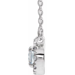 14K White Gold 5x3.5 mm Oval 1/3 CTW Natural Diamond 18" Necklace