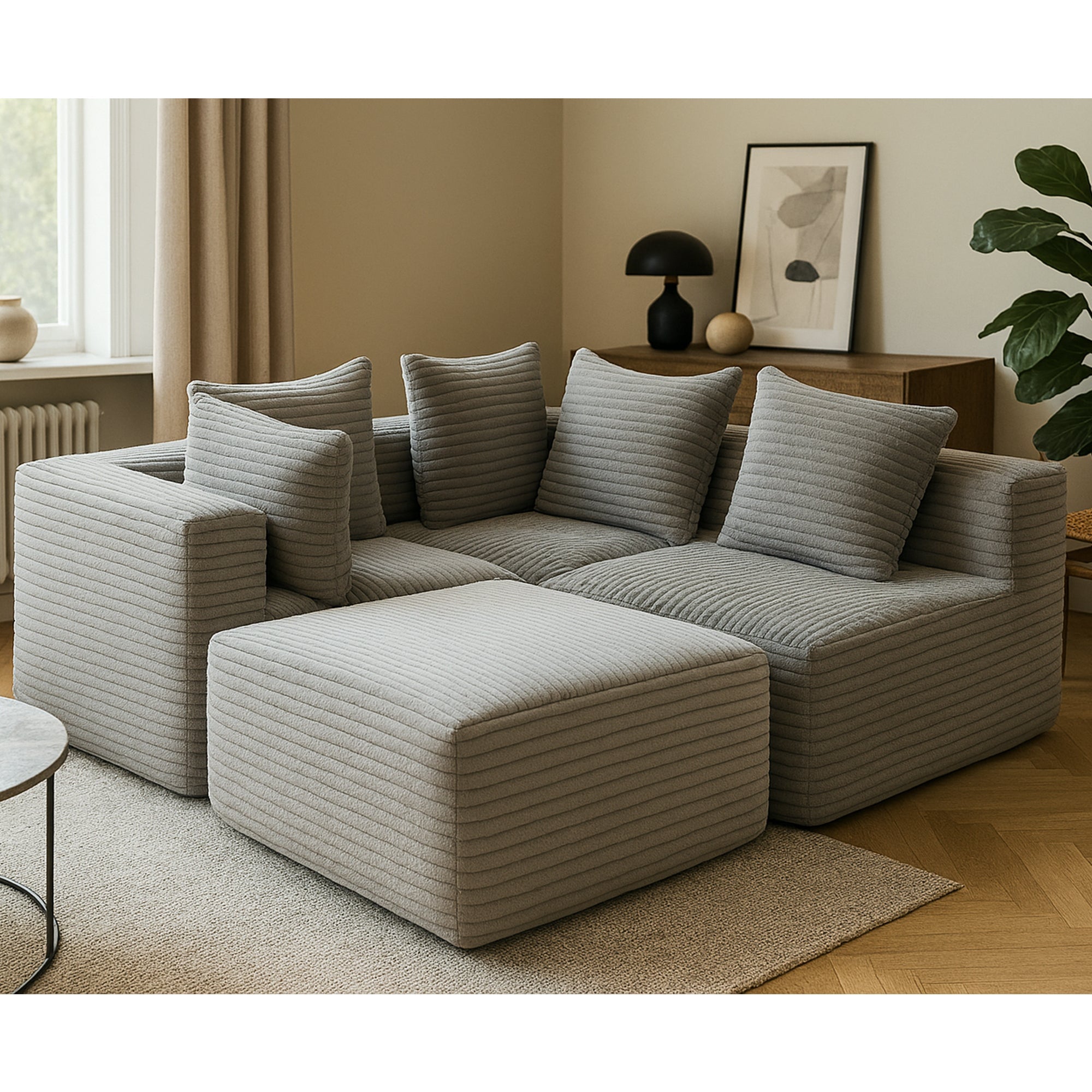 Compressed Sofa:Magic Cube Sofa-YKX-33001-Grey