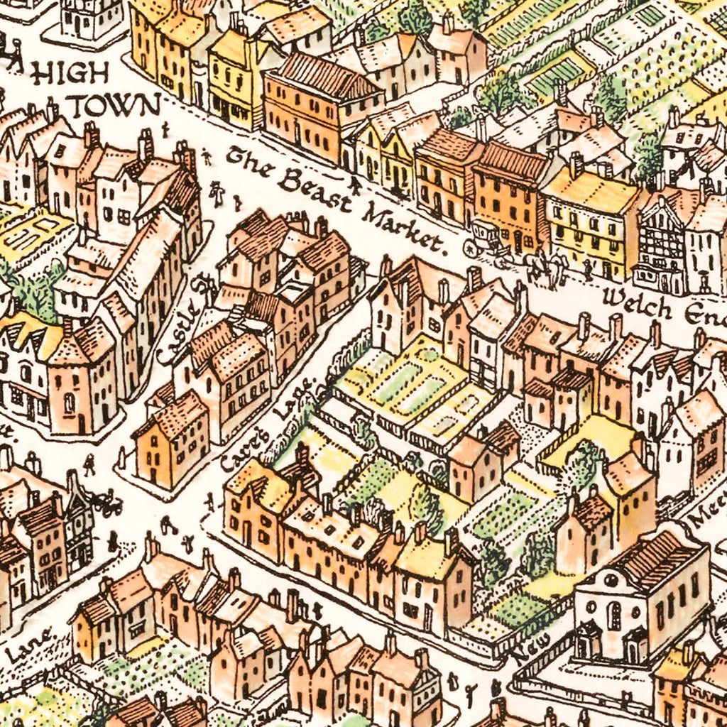 Vintage Map of Birmingham, England 1923