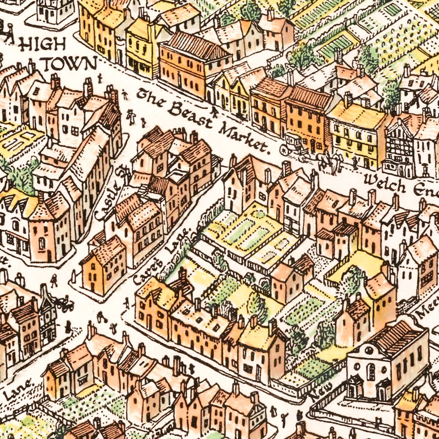 Vintage Map of Birmingham, England 1923