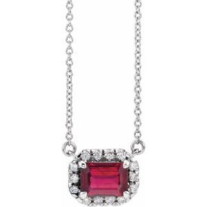 French-Set Halo-Style Necklace or Center