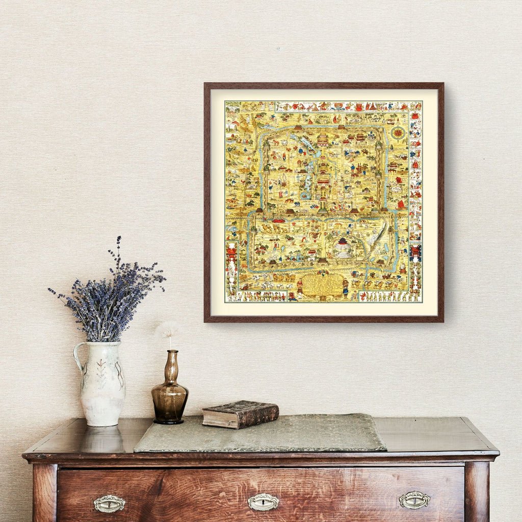 Vintage Map of Beijing, China 1936