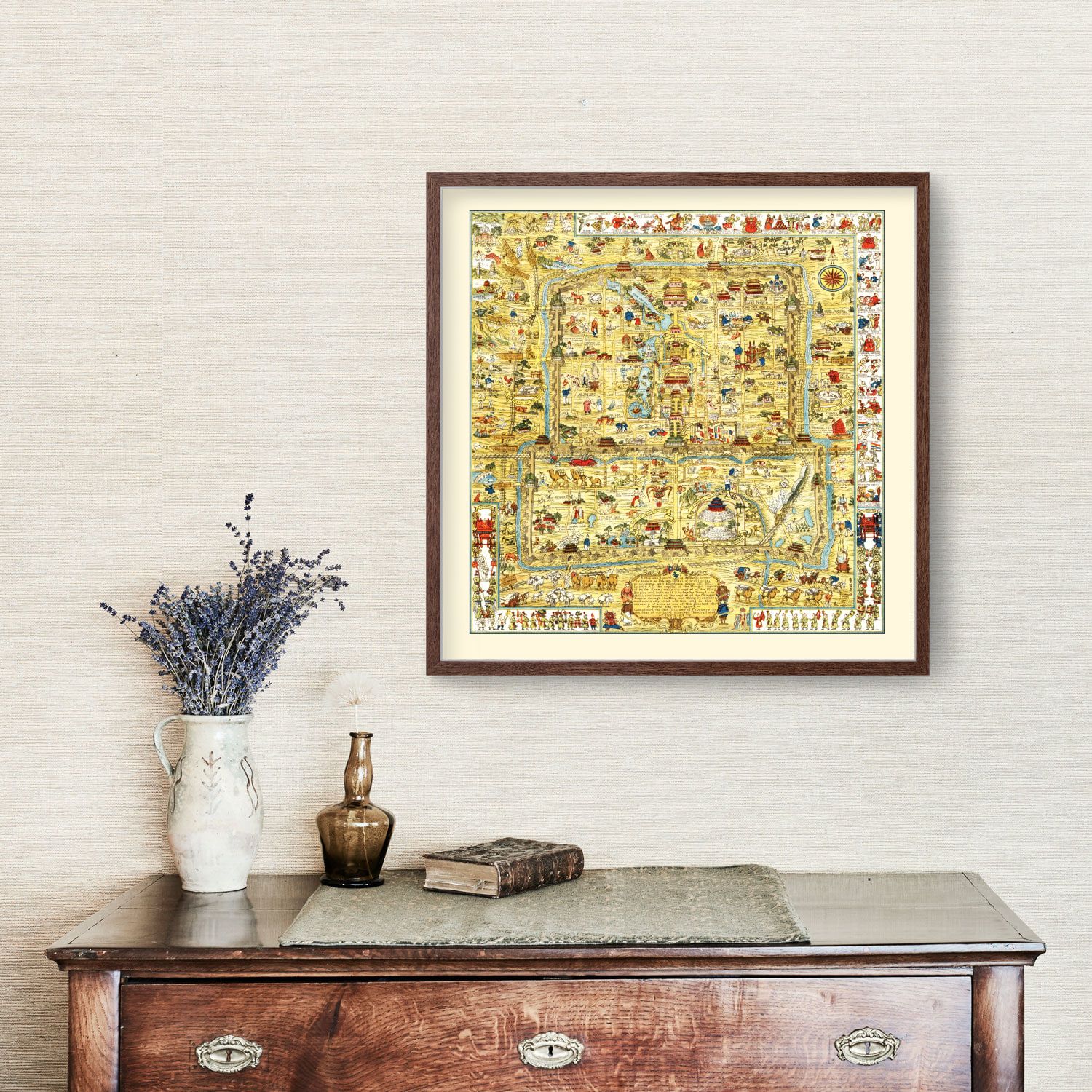 Vintage Map of Beijing, China 1936