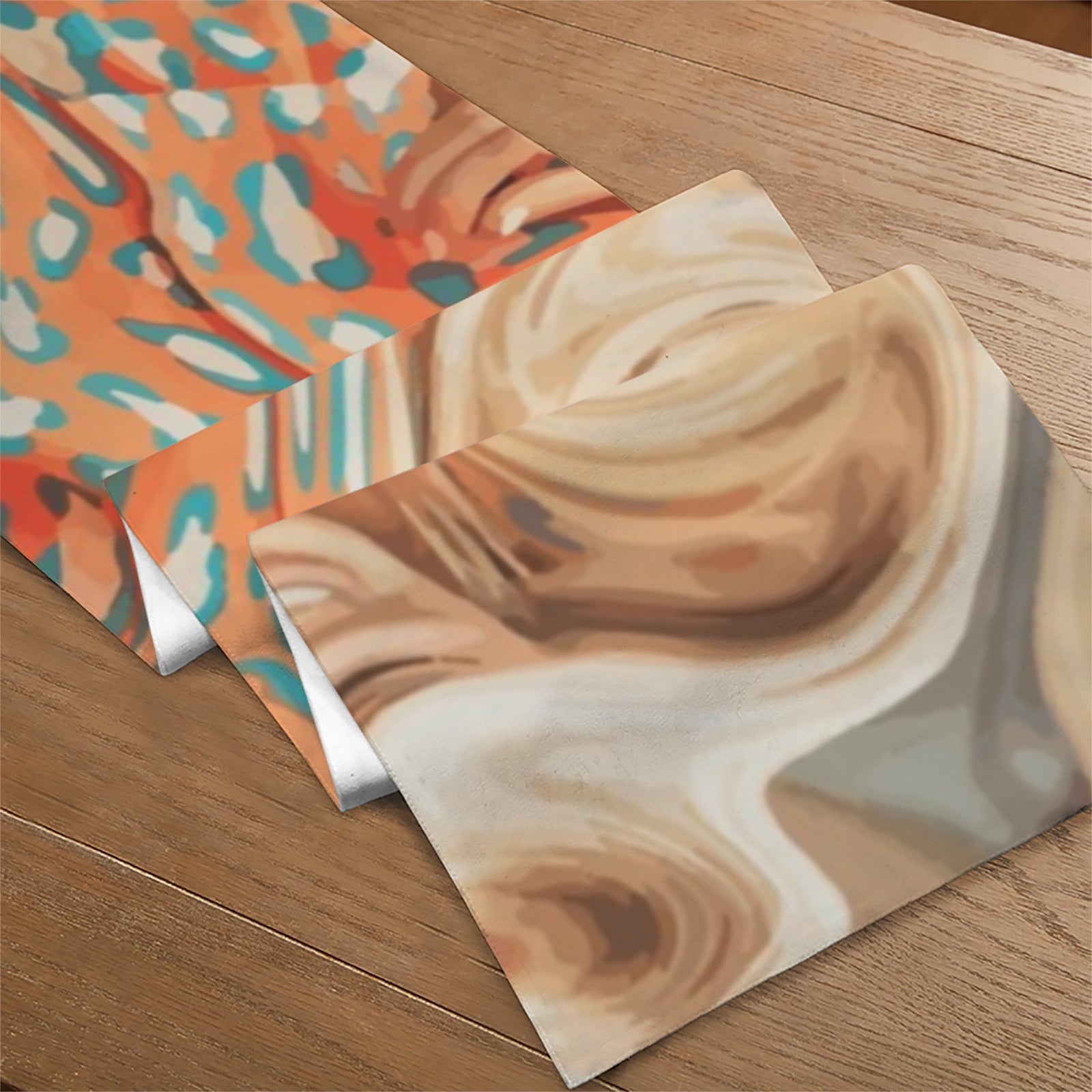 Orange Marble Table Runner - 72" x 13" (Made in USA)