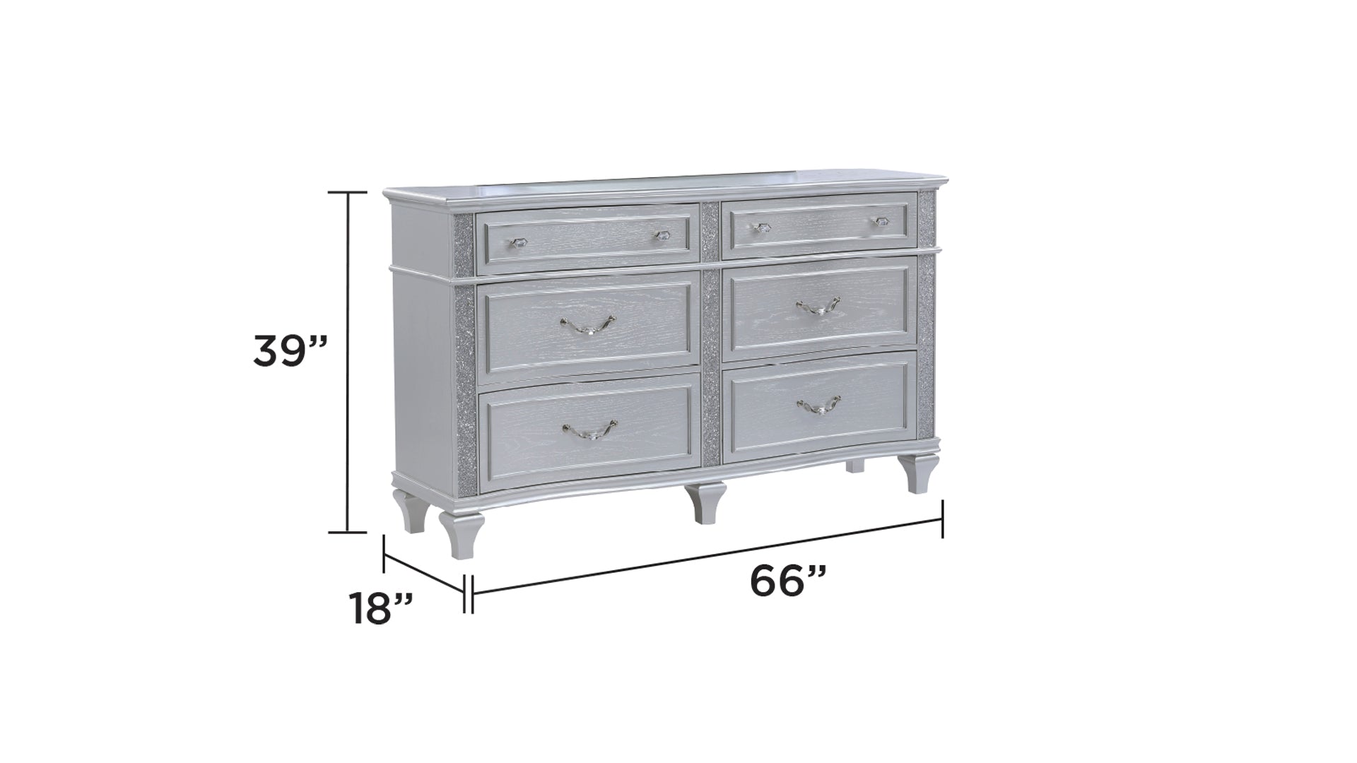 Mystic Contemporary Style Upholstered LED headboard Queen 5PC Bedroom Set made with Wood in Silver(NJ Inventory)