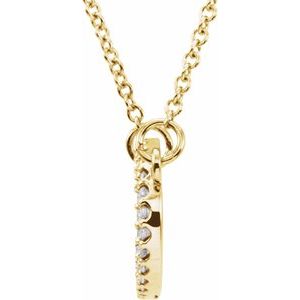 14K Yellow Gold 1/8 CTW Natural Diamond 16" Necklace
