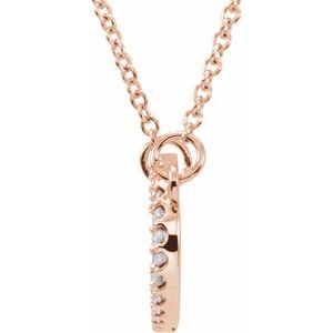 14K Rose Gold 1/8 CTW Natural Diamond 16" Necklace