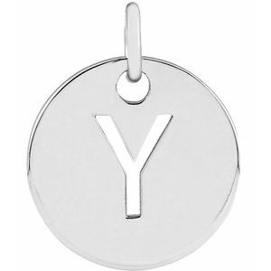 Sterling Silver Initial Y Charm/Pendant