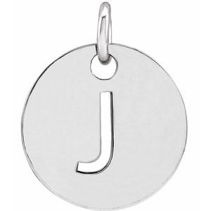 Sterling Silver Initial J Charm/Pendant