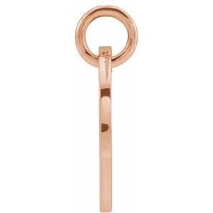 14K Rose Gold Initial S Charm/Pendant – image 3