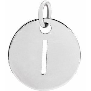 14K White Gold Initial H Charm/Pendant