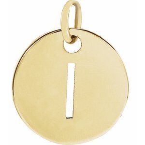 18K Yellow Gold-Plated Sterling Silver Initial H Charm/Pendant