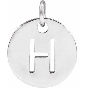 Sterling Silver Initial H Charm/Pendant