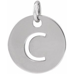 Sterling Silver Initial C Charm/Pendant