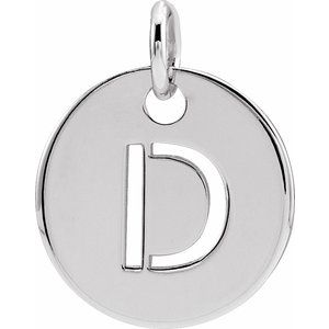 Sterling Silver Initial D Charm/Pendant