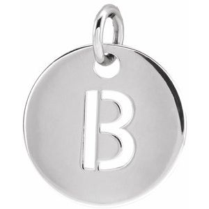 Sterling Silver Initial B Charm/Pendant