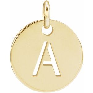 18K Yellow Gold-Plated Sterling Silver Initial A Charm/Pendant