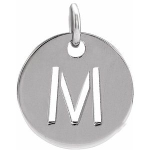 Sterling Silver Initial M Charm/Pendant