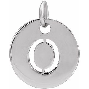 Sterling Silver Initial O Charm/Pendant