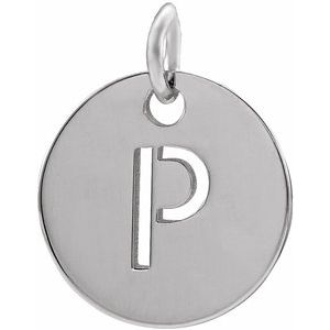 Sterling Silver Initial P Charm/Pendant