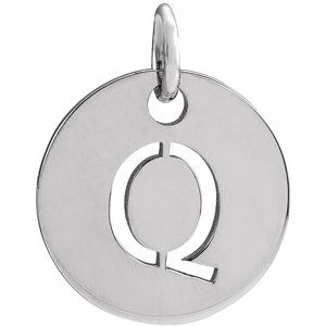Sterling Silver Initial Q Charm/Pendant