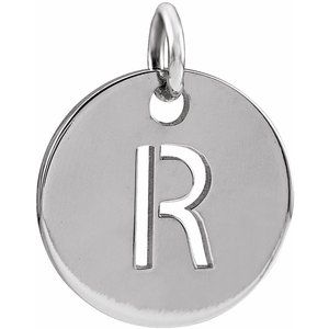 Sterling Silver Initial R Charm/Pendant