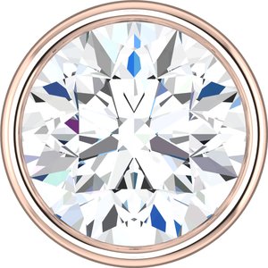 18K Rose Gold 4.5 mm Round Bezel Setting