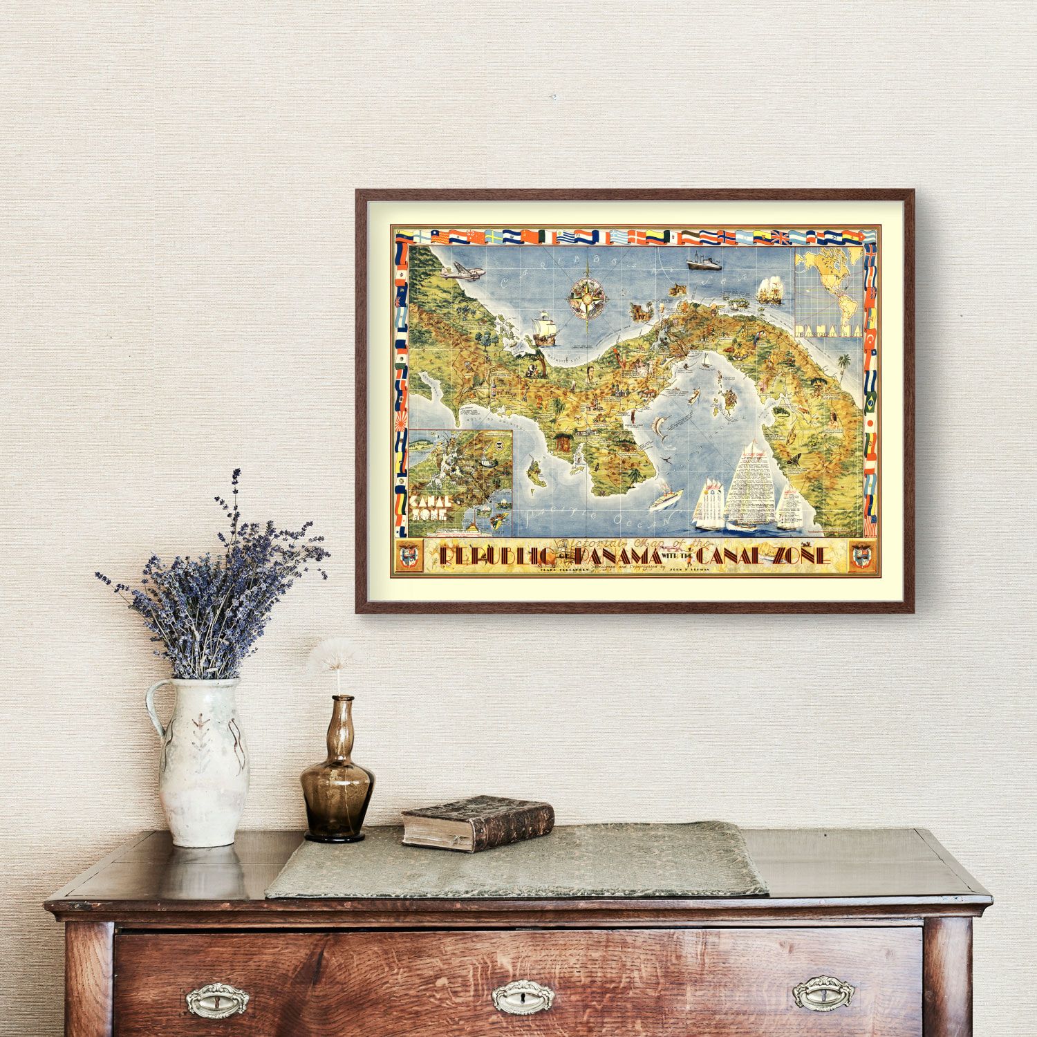 Pictorial Map of Panama 1939