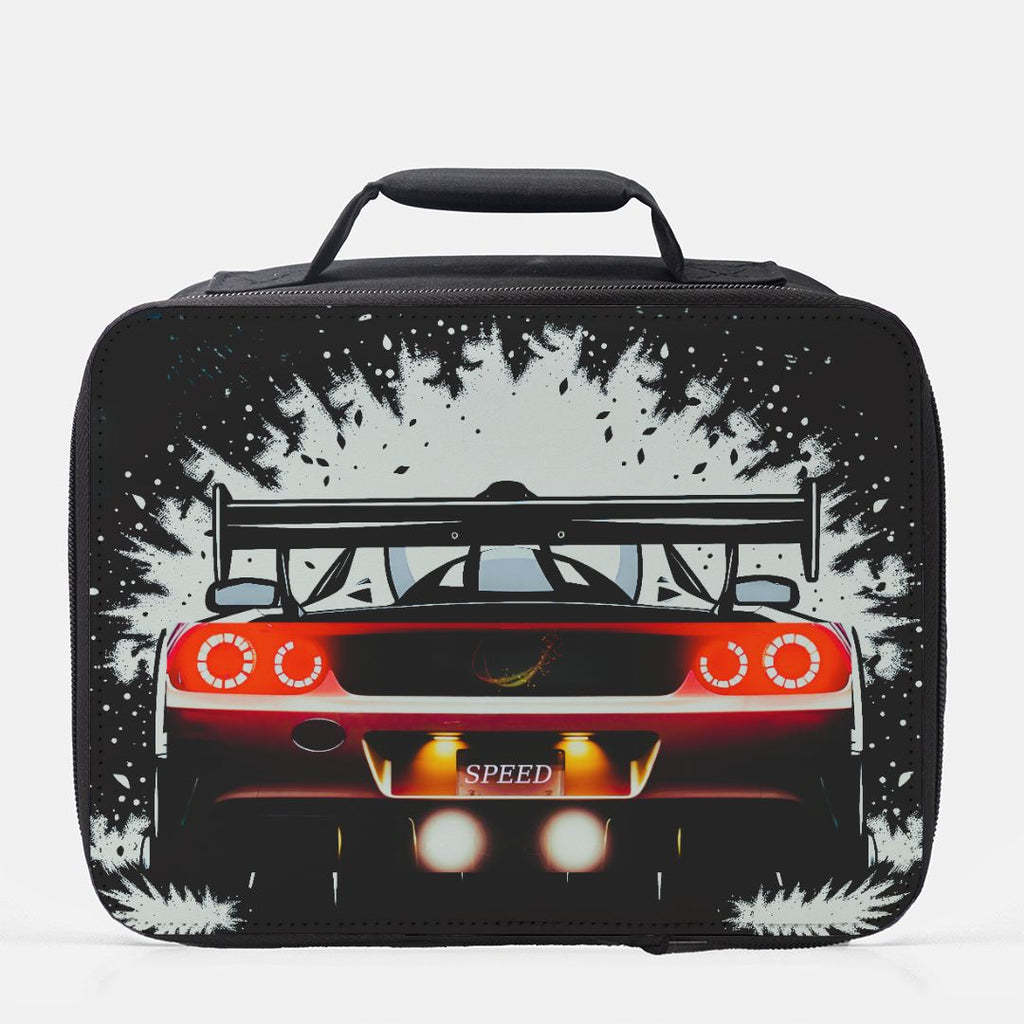 Fast Car with Lots of Speed on Insulated Lunch Box