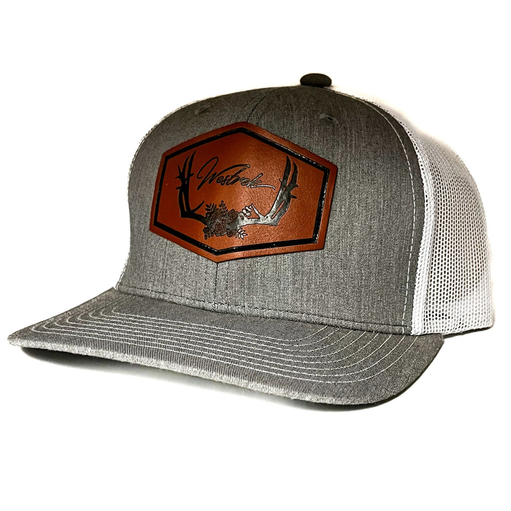 Grey Floral Antler