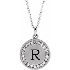 Sterling Silver 1/5 CTW Natural Diamond Engravable 16-18" Necklace