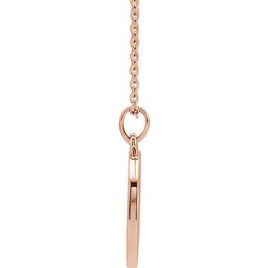 14K Rose Gold 1/5 CTW Natural Diamond Engravable 16-18" Necklace