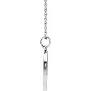 14K White Gold 1/5 CTW Natural Diamond Engravable 16-18" Necklace