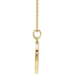 14K Yellow Gold 1/5 CTW Natural Diamond Engravable 16-18" Necklace