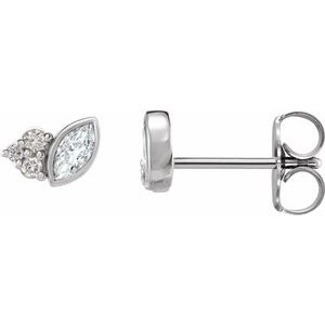 Platinum 1/5 CTW Natural Diamond Earrings