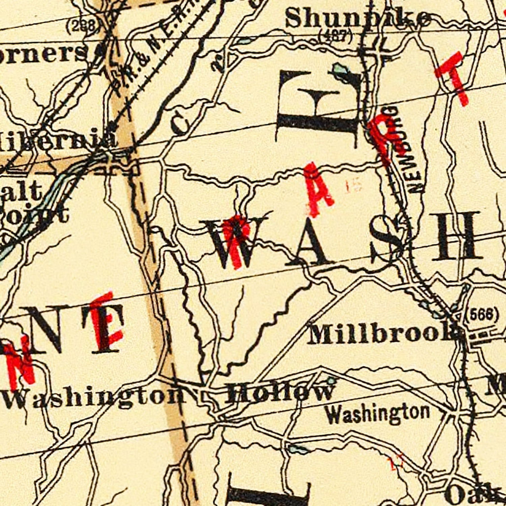 Vintage Map of Dutchess County, New York 1895