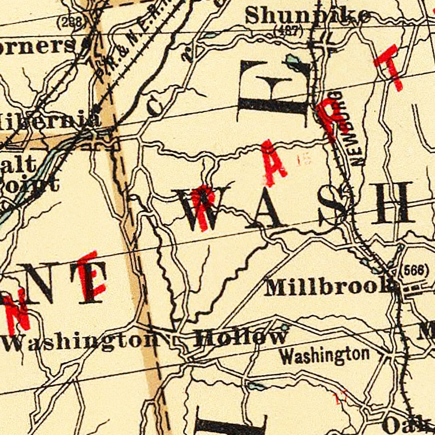 Vintage Map of Dutchess County, New York 1895