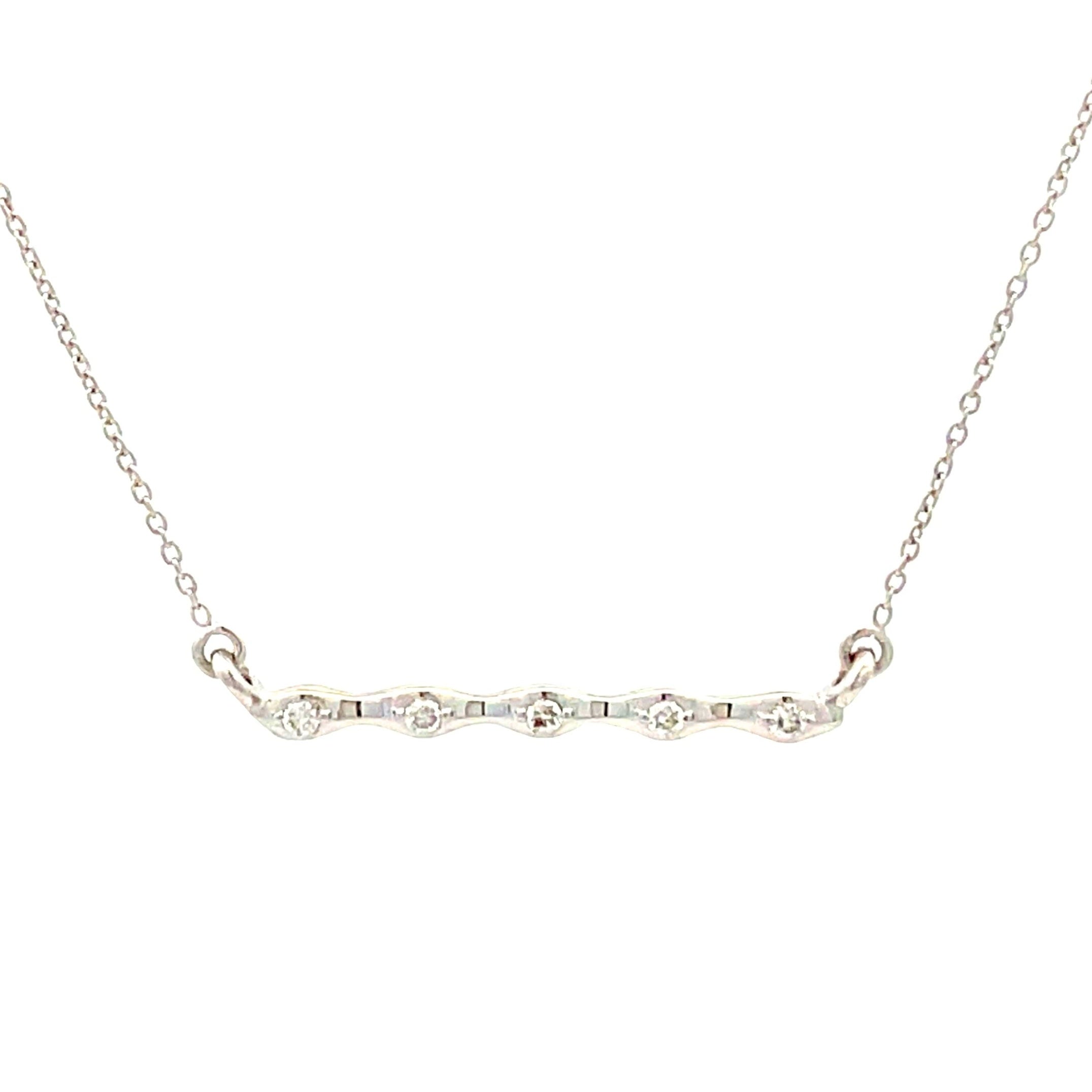 Genuine .05ct Diamond Fashion Pendants 14KT White Gold