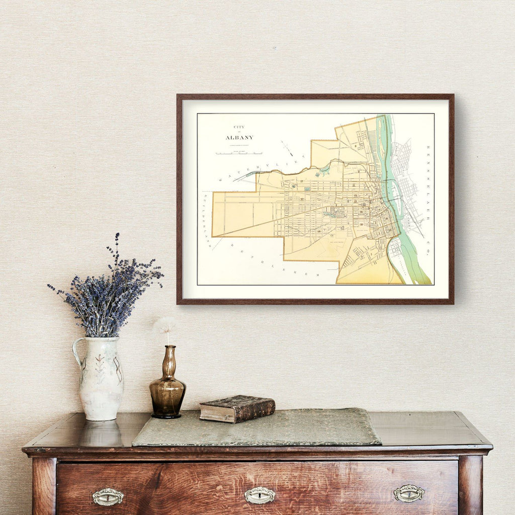 Vintage Map of Albany, New York 1895