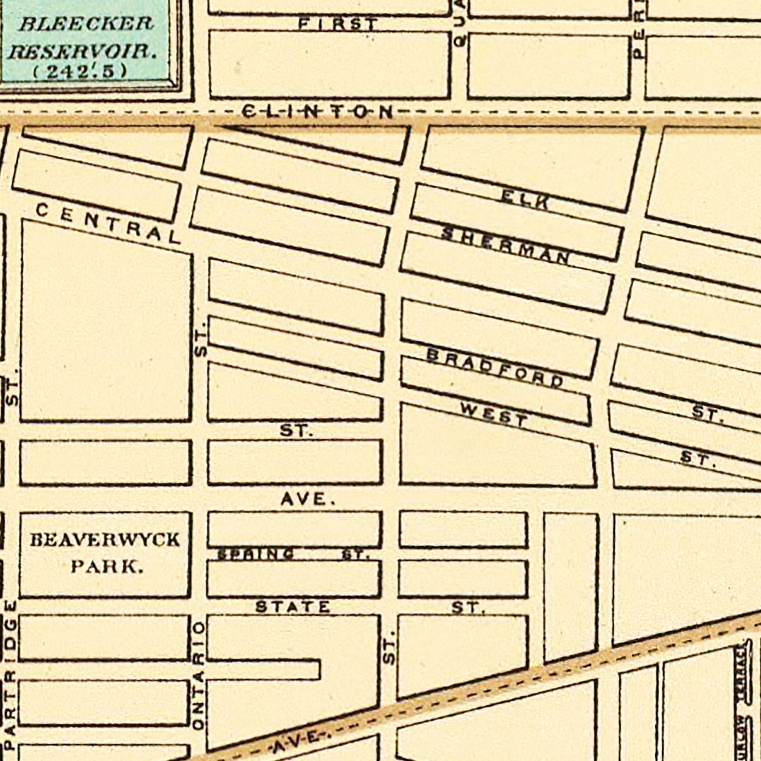 Vintage Map of Albany, New York 1895