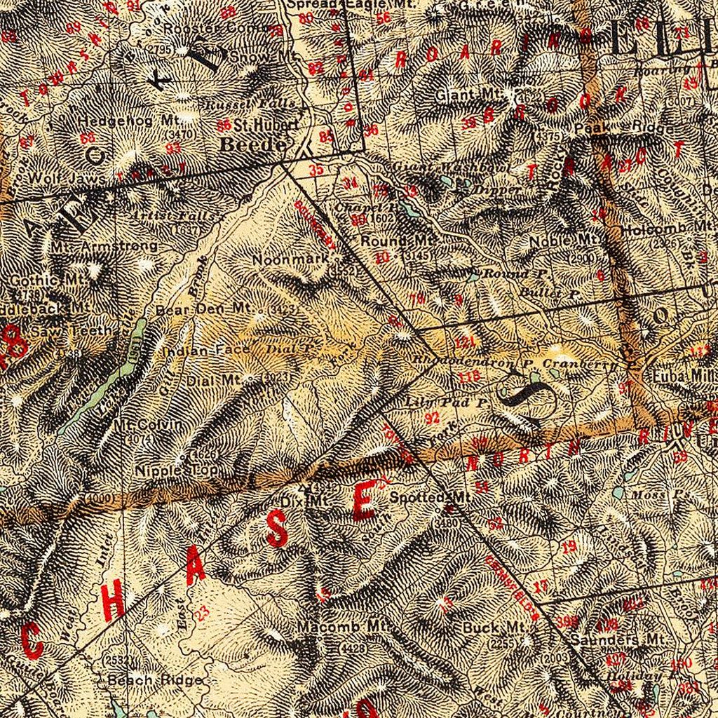 Vintage Map of Essex County, New York 1895