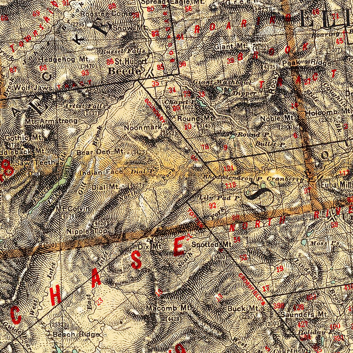 Vintage Map of Essex County, New York 1895
