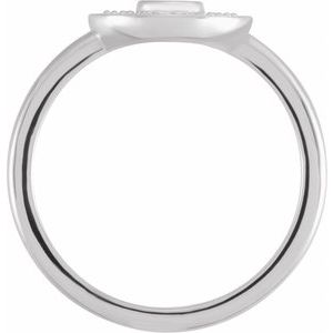 14K White Gold Natural Ethiopian Opal & Natural Pink Sapphire Fan Ring