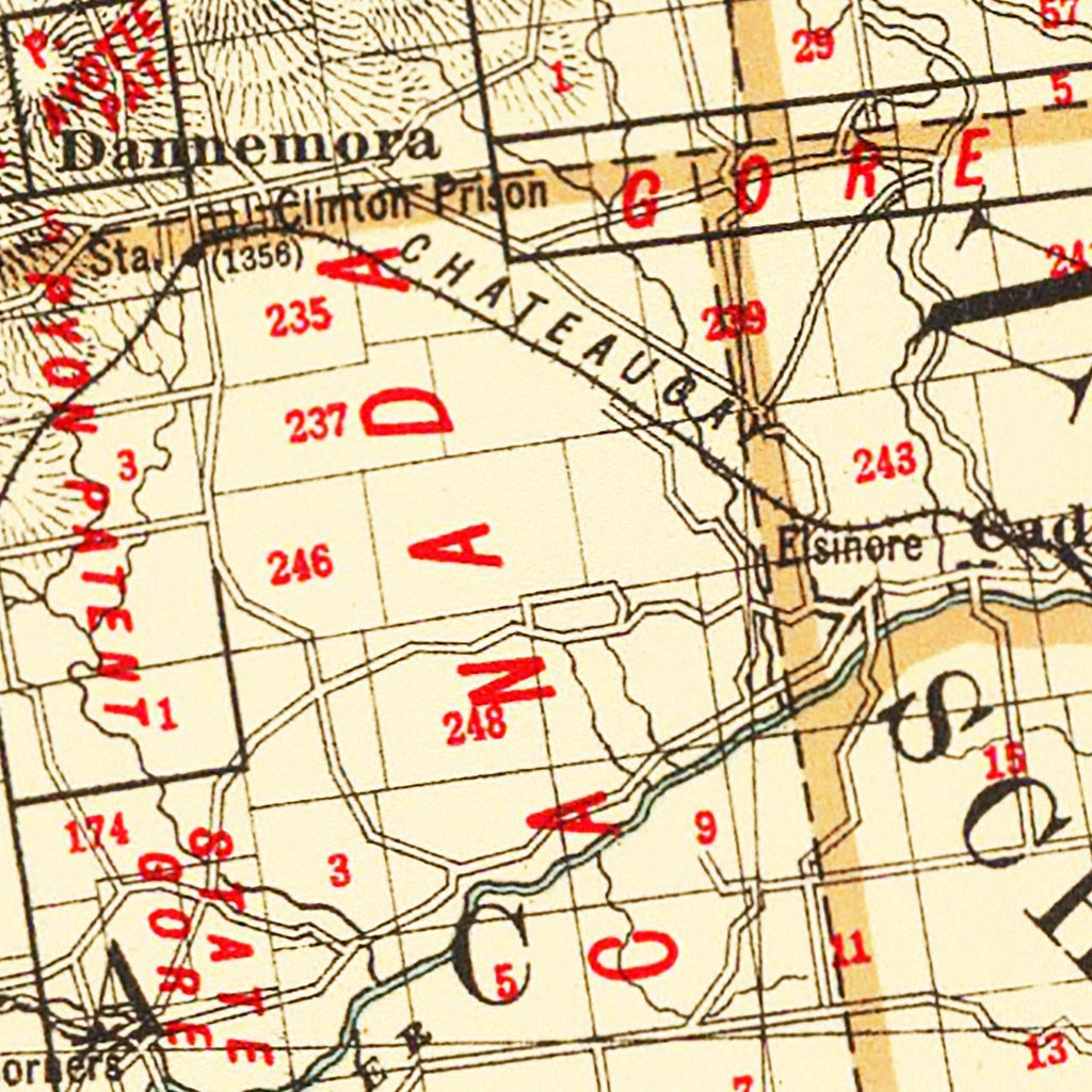 Vintage Map of Clinton County, New York 1895