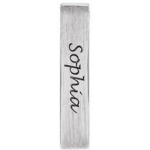 Engravable Sculptural Bar Necklace or Pendant